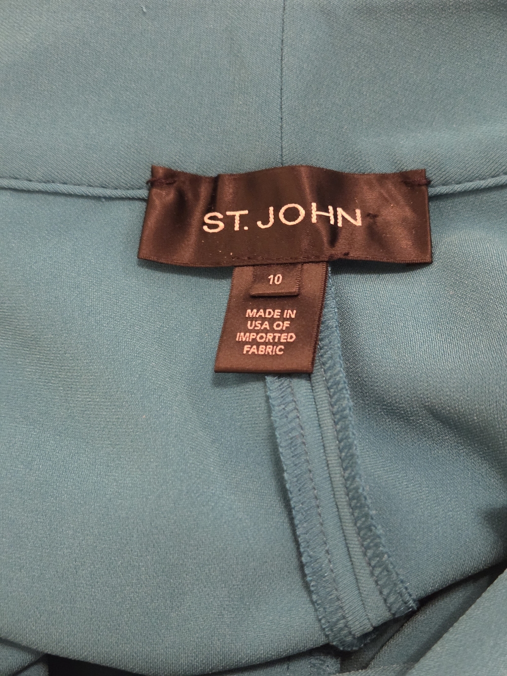 St. John Teal Straight Leg Trousers - Picture 3 of 5
